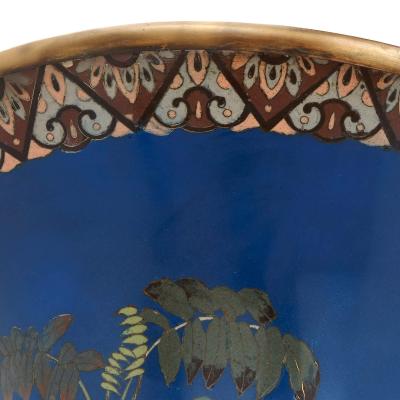 Very large Japanese Meiji period cloisonn enamel vase