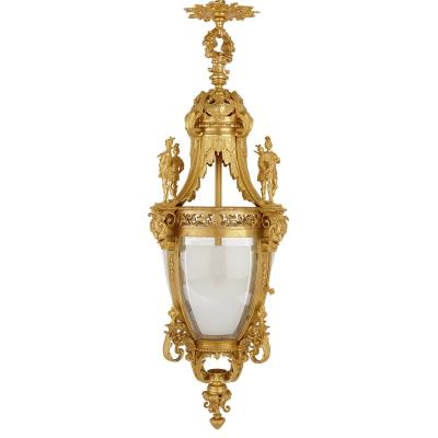 Very large Louis XV style gilt bronze lantern