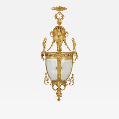 Very large Louis XV style gilt bronze lantern