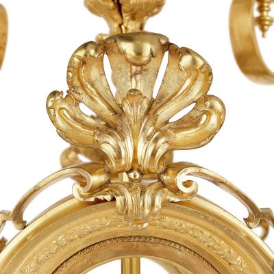 Very large Napoleon III period Rococo style gilt bronze lantern