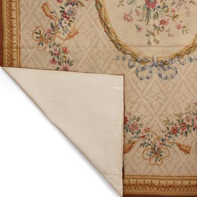 Very large and fine Aubusson floral carpet