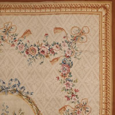 Very large and fine Aubusson floral carpet