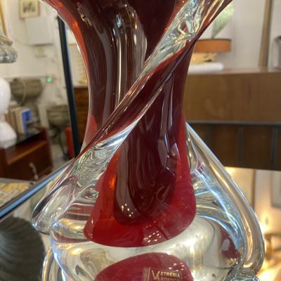 Vetreria Artistica Oball Large Red Murano OBALL Vase