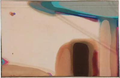 Vibrant Mid Century Modern Abstract Acrylic Painting on Canvas by Jane Potash