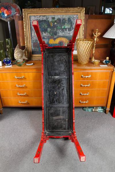 Vibrant Red Cinnabar Lacquered Chinese Altar Table