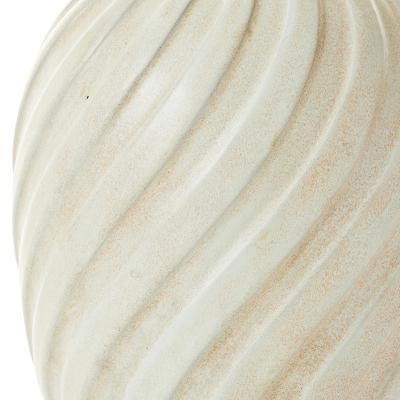 Vicke Lindstrand Large Table Lamp with Swirling Flutes in Toasty Almond Tones by Vicke Lindstrand