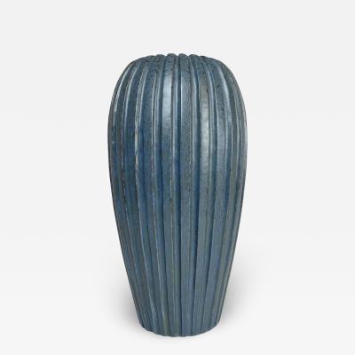 Vicke Lindstrand Midcentury Blue Floor Vase by Vicke Lindstrand 1950s Sweden