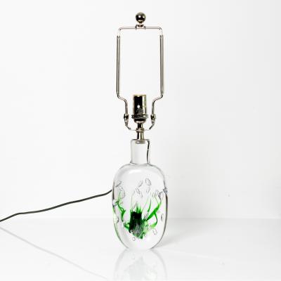 Vicke Lindstrand Pair of Scandinavian Modern Solid Crystal Lamps by Vicke Lindstrand for Kosta