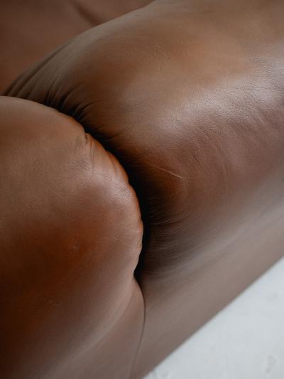 Vico Magistretti Maralunga Sofa in Leather by Vico Magistretti for Cassina