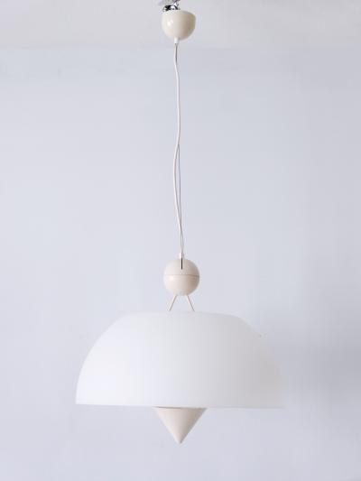 Vico Magistretti Rare Elegant Mid Century Modern Pendant Lamp or Hanging Light Italy 1970s