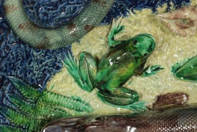 Victor Barbizet Barbizet Palissy Majolica Palissy Fish Platter