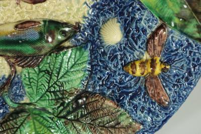 Victor Barbizet Barbizet Palissy Majolica Palissy Fish Platter