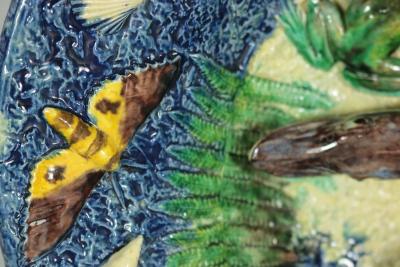 Victor Barbizet Barbizet Palissy Majolica Palissy Fish Platter