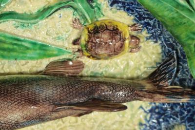 Victor Barbizet Barbizet Palissy Majolica Palissy Fish Platter