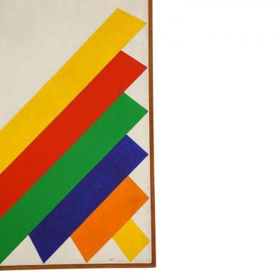Victor Burgin Victor Burgin Abstract Painting Acrylic on Canvas Geometric Signed