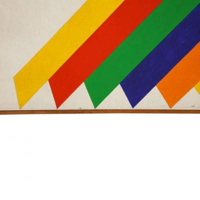 Victor Burgin Victor Burgin Abstract Painting Acrylic on Canvas Geometric Signed