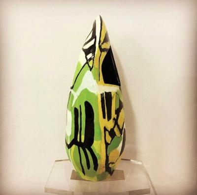 Victor Cerrato Large Ceramic Vase by Victor Cerrato