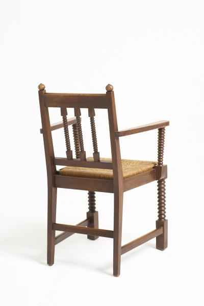 Victor Courtray Pair of Rush Armchairs