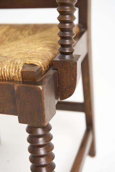 Victor Courtray Pair of Rush Armchairs