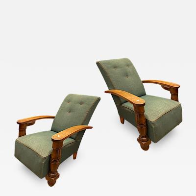 Victor Courtray Victor Courtray rarest large comfy pair of lounge chair in vintage condition