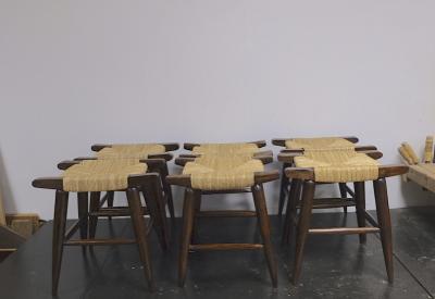Victor Courtray Victor Courtray set of 6 brutalists stools