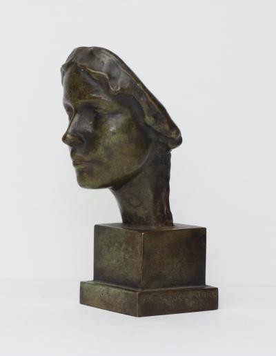 Victor D Salvatore Broze Sculpture Mask of a Wonam by Victor D Salvatore 1922 United States
