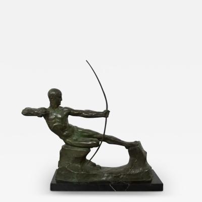 Victor Demanet Victor Demanet Sculpture the Archer in Bronze Signed 1925