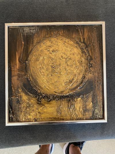 Victor Dubreuil BRUTALIST PAINTING SIGNED DUBREUIL