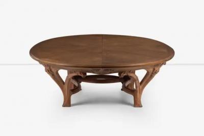 Victor Pierre Horta Monumental Art Nouveau Dining Table Attributed to Victor Horta from the Firehous