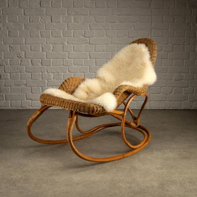 Victor Pierre Horta Wicker Art Nouveau Rocking Chair attr Victor Horta Belgium c 1905