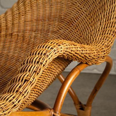 Victor Pierre Horta Wicker Art Nouveau Rocking Chair attr Victor Horta Belgium c 1905