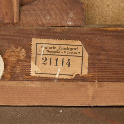 Victor Pierre Huguet Large Orientalist painting of an Arab caravan at a desert well by Huguet