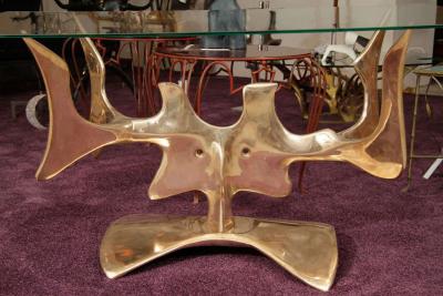 Victor Roman Important bronze Dinning table or Console By Victor Roman