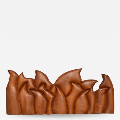 Victor Rozo Organic Modern Abstract Wood Sculpture The Last Supper by Victor Rozo Mexico DF