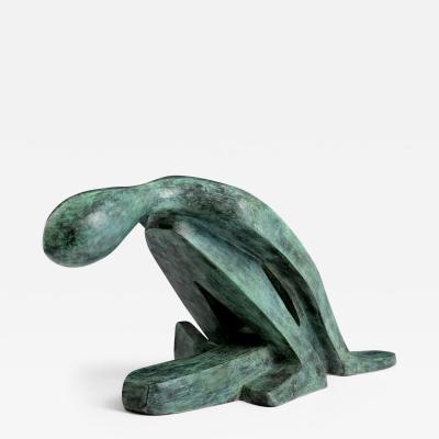 Victor Salmones Victor Salmones Bronze Sculpture Kneeling Figure