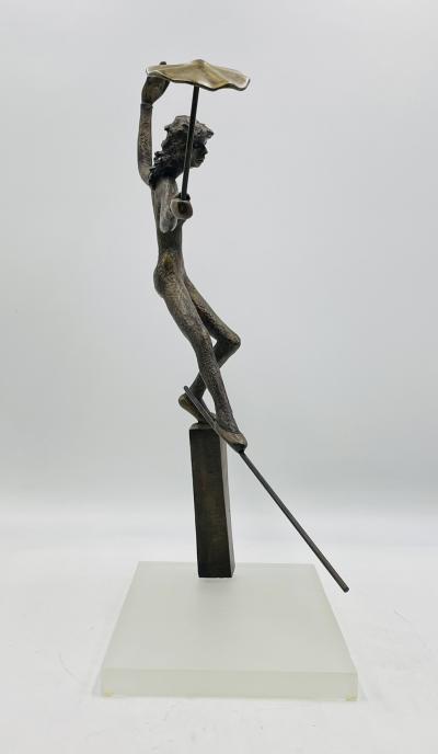 Victor Salmones Victor Salmones Bronze Sculpture Titled La Cuerda Floja Signed Number 6 10
