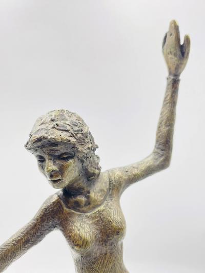 Victor Salmones Victor Salmones Bronze Sculpture Titled La Cuerda Floja Signed Number 6 10