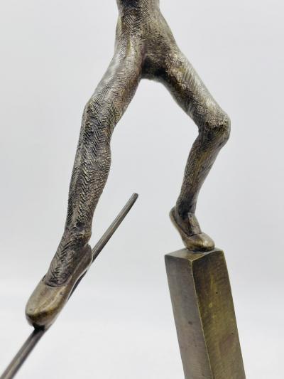 Victor Salmones Victor Salmones Bronze Sculpture Titled La Cuerda Floja Signed Number 6 10
