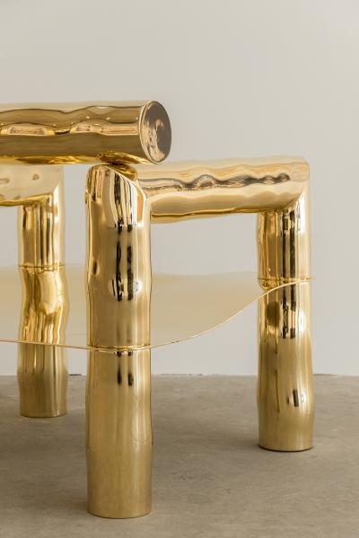 Victor Tison French Bespoke Brass Chair