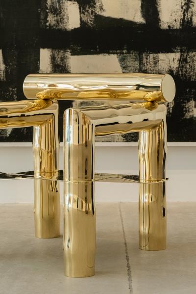 Victor Tison French Bespoke Brass Chair