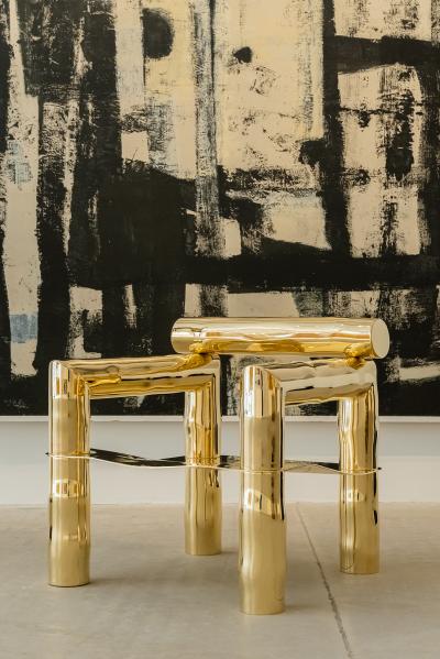 Victor Tison French Bespoke Brass Chair