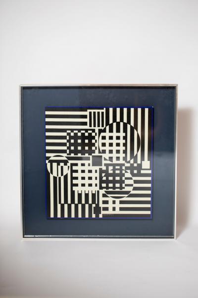 Victor Vasarely Box Framed Geometric Print by Victor Vasarely