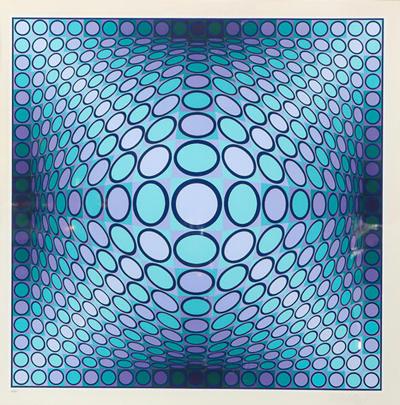 Victor Vasarely Untitled by Victor Vasarely Serigraph circa 1970