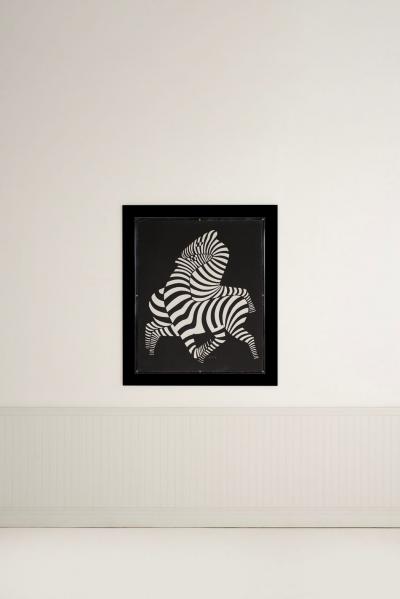 Victor Vasarely Victor Vasarely Black Zebra Lithograph Relief Edition of 150 1989