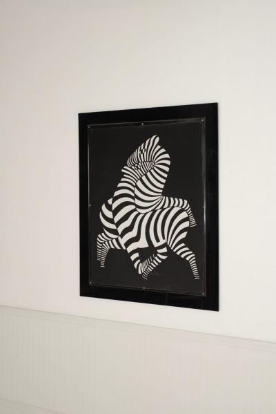Victor Vasarely Victor Vasarely Black Zebra Lithograph Relief Edition of 150 1989