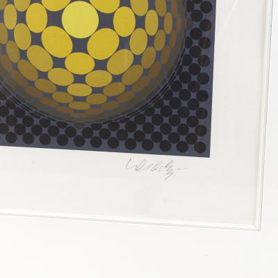Victor Vasarely Victor Vasarely Mid Century Framed Serigraph