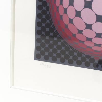 Victor Vasarely Victor Vasarely Mid Century Framed Serigraph