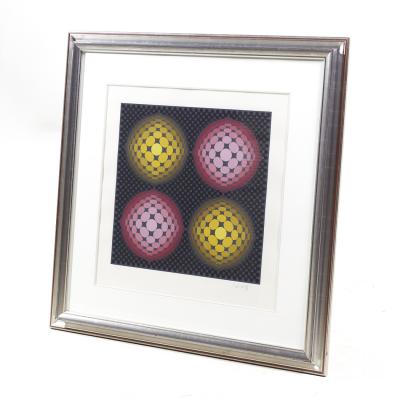 Victor Vasarely Victor Vasarely Mid Century Framed Serigraph