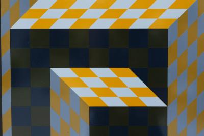 Victor Vasarely Victor Vasarely Op Art Wall hung Sculpture 1973