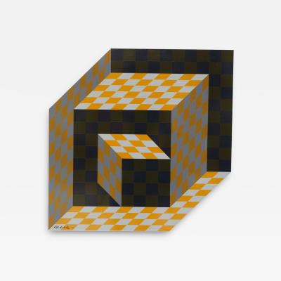 Victor Vasarely Victor Vasarely Op Art Wall hung Sculpture 1973